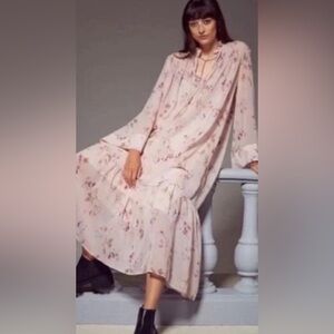 H&M Floral Maxi Dress - Cream and Pink